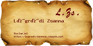 Légrádi Zsanna névjegykártya